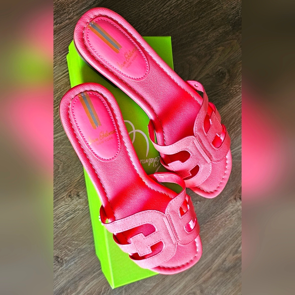 Sam Edelman size 8 Coral pink leather sandal
